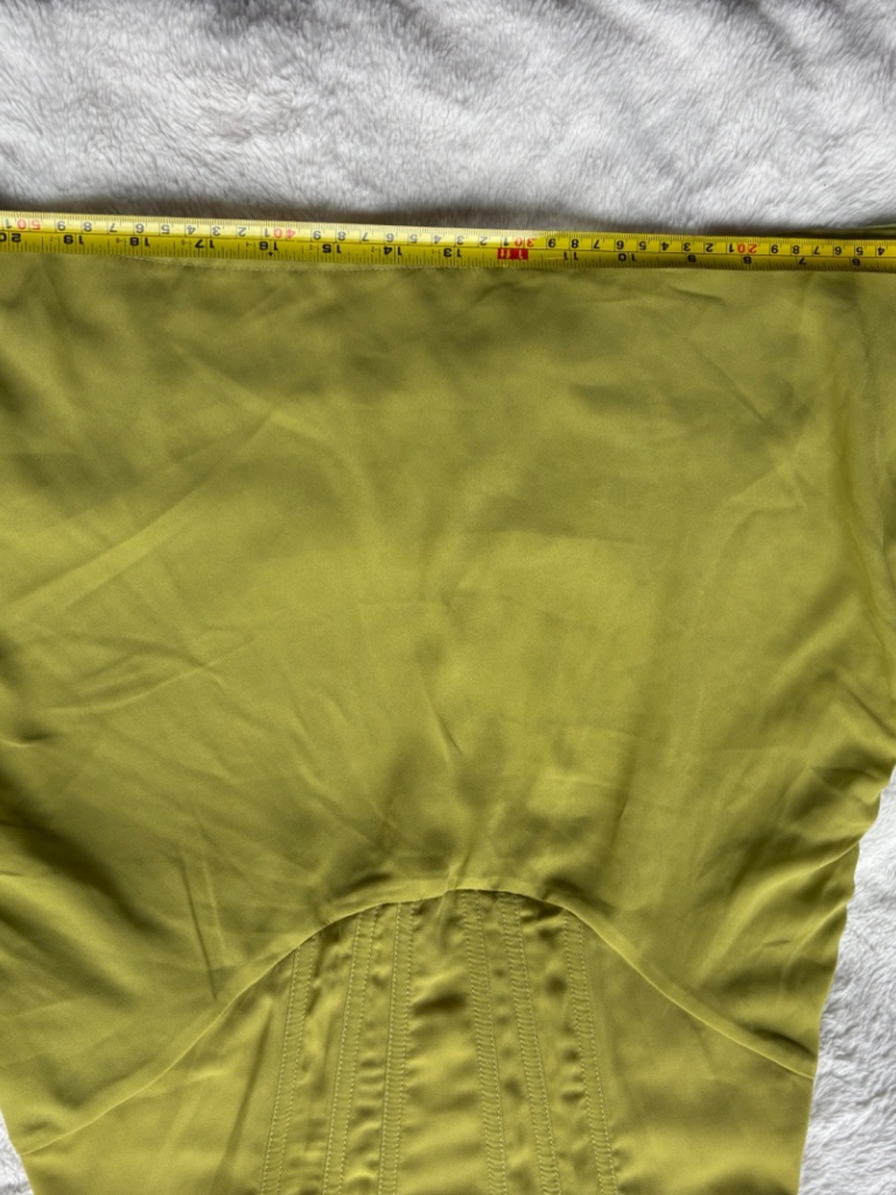 White Fox Boutique Lime Green Strapless Corset Ruched Mini Dress Size Medium - Picture 12 of 15